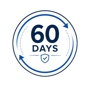 60 Days money-back guarantee badge